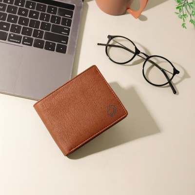 VEMILIO Men Casual, Evening/Party, Formal, Travel, Trendy Tan Artificial Leather Wallet(8 Card Slots)
