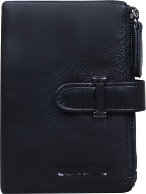 Calfnero Women Casual Black Genuine Leather Wallet(6 Card Slots)