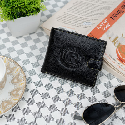 Rich Born Men Formal Black Genuine Leather Wallet(6 Card Slots)