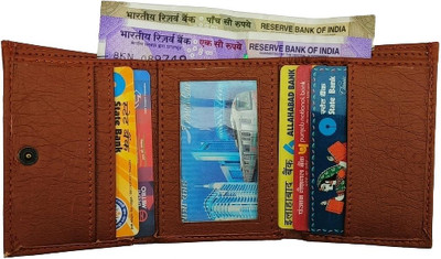 Colour cloud Men Casual Tan Artificial Leather Wallet(7 Card Slots)