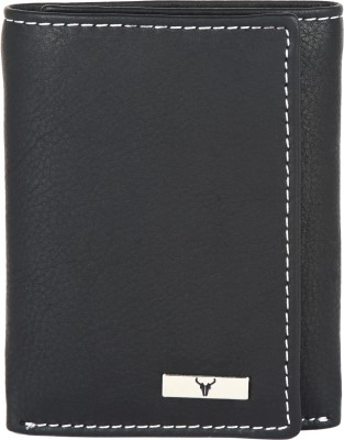 napa hide Men Black Genuine Leather Wallet(9 Card Slots)