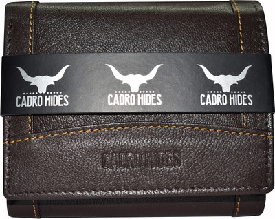 cadrohides Men Casual Brown Genuine Leather Wallet(7 Card Slots)