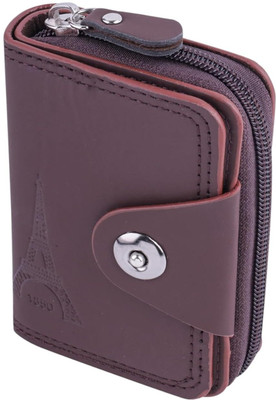 PALNECTAR Men Casual Brown Genuine Leather Wallet(12 Card Slots)