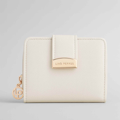 LINO PERROS Women Casual White Artificial Leather Wallet(6 Card Slots)