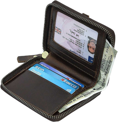 AKIAA Men Casual, Ethnic, Formal, Trendy Brown Genuine Leather Wallet(3 Card Slots)