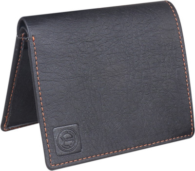 TnW Men Black Artificial Leather Wallet(4 Card Slots)