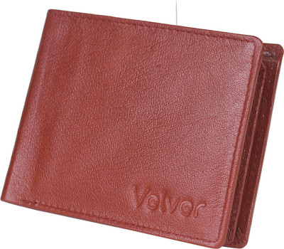Velver Men Casual, Formal Brown Genuine Leather Wallet(9 Card Slots)