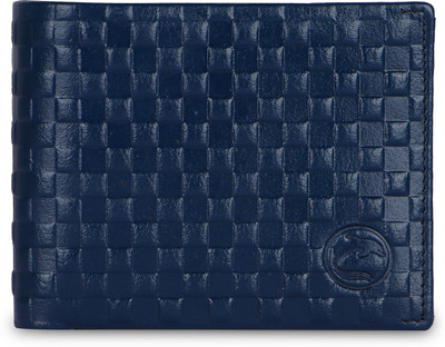 DOLPHIN GLOBAL Men Formal Blue Genuine Leather Wallet(6 Card Slots)