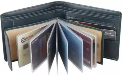 Classic World Men Green Artificial Leather Wallet(10 Card Slots)