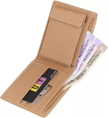 gustave Men Trendy Beige Artificial Leather Wallet(9 Card Slots)