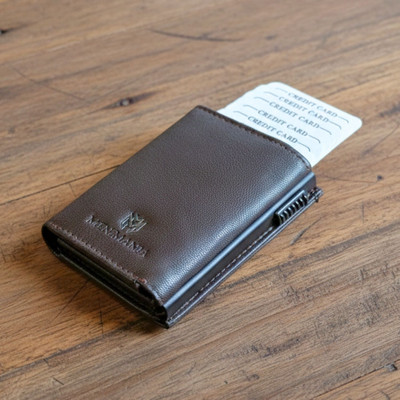 Men Mania Men Travel, Trendy, Casual, Evening/Party, Formal, Ethnic Brown Genuine Leather Wallet(11 Card Slots)