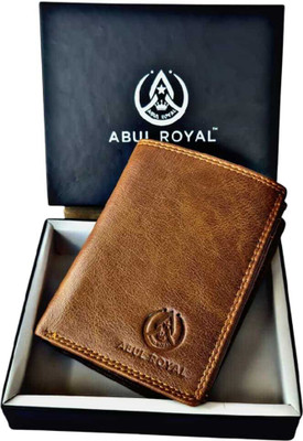 abul royal Men Evening/Party Brown Genuine Leather Wallet(15 Card Slots)