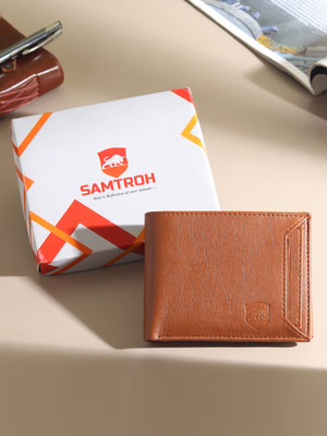 SAMTROH Men Tan Artificial Leather Wallet(8 Card Slots)