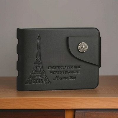 ZEPH Enterprises Men Casual Black Artificial Leather Wallet(5 Card Slots)