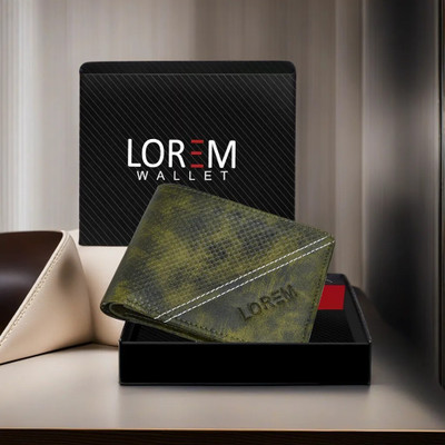 LOREM Men Casual, Evening/Party, Formal Green Artificial Leather Wallet(4 Card Slots)