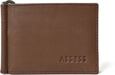 ASSESS Men Casual, Formal Brown Genuine Leather Money Clip(8 Card Slots)