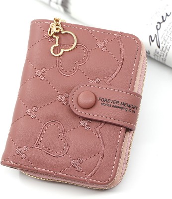 SYGA Women Pink Genuine Leather Wallet(3 Card Slots)