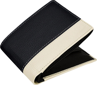 WALLETSTREET Men Casual Black Genuine Leather Wallet(11 Card Slots)