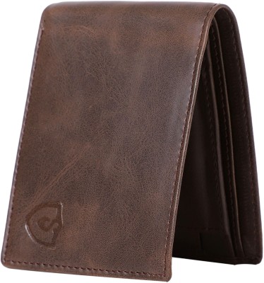 Keviv Men Casual, Formal Brown Genuine Leather Wallet(5 Card Slots)