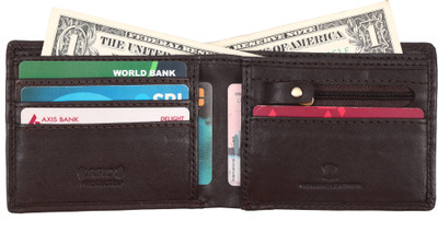 HYDEIN Men Evening/Party, Casual, Formal Brown Genuine Leather Wallet(5 Card Slots)