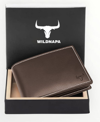 WILD NAPA Men Brown Genuine Leather Wallet(8 Card Slots)