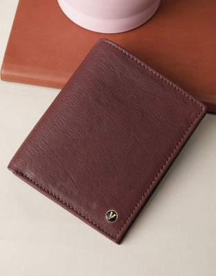 VAN HEUSEN Men Formal Maroon Genuine Leather Wallet(1 Card Slot)