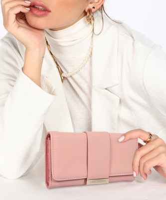 LINO PERROS Women Casual Pink Artificial Leather Wallet(8 Card Slots)