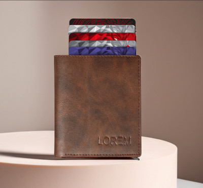 LOREM Men Casual, Evening/Party, Formal Brown Artificial Leather Wallet(9 Card Slots)