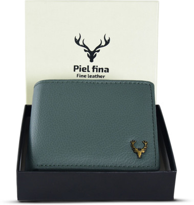 Skin Hunt Men Casual, Ethnic, Evening/Party, Formal, Travel, Trendy Green Genuine Leather Wallet(6 Card Slots)