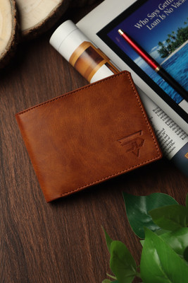 JND Men Casual Tan Artificial Leather Wallet(6 Card Slots)