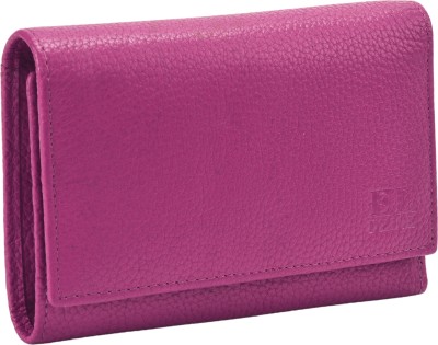 EL DZINE Women Casual, Formal, Travel Red Genuine Leather Wallet(12 Card Slots)