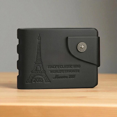 ZEPH Enterprises Men Casual Black Artificial Leather Wallet(5 Card Slots)