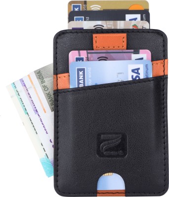 Al Qussie Men & Women Casual Black Artificial Leather Card Holder(6 Card Slots)