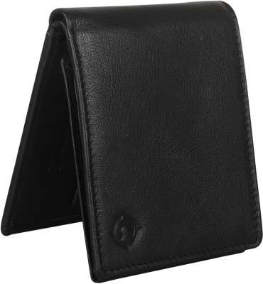 Cotnis Men Casual, Formal, Trendy Black Genuine Leather Wallet(10 Card Slots)
