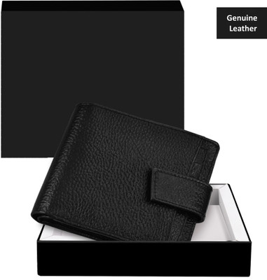 Zeravi Men Casual, Evening/Party, Formal Black Genuine Leather Wallet(6 Card Slots)