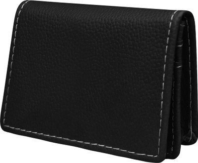 MATSS PU Leather Credit Debit Business Card Holder Wallet for Men & Women 4 Card Holder(Set of 1, Black)