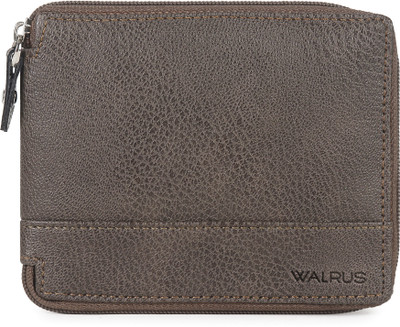 Walrus Men Grey Artificial Leather Wallet(4 Card Slots)