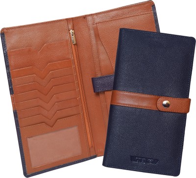 ABYS Men Casual, Ethnic, Evening/Party, Formal, Travel, Trendy Blue, Tan Genuine Leather Document Holder(8 Card Slots)