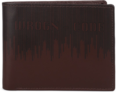 WROGN Men Casual Brown Genuine Leather Wallet(4 Card Slots)