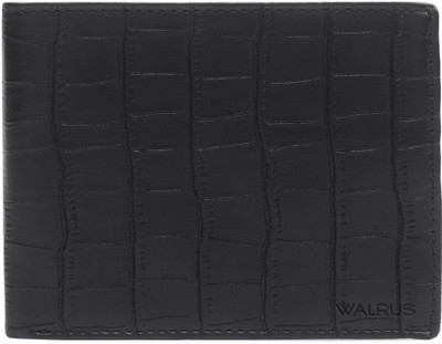 Walrus Men Casual Black Artificial Leather Wallet(4 Card Slots)