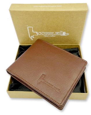 Cobbler Men Casual Brown Genuine Leather Wallet(10 Card Slots)