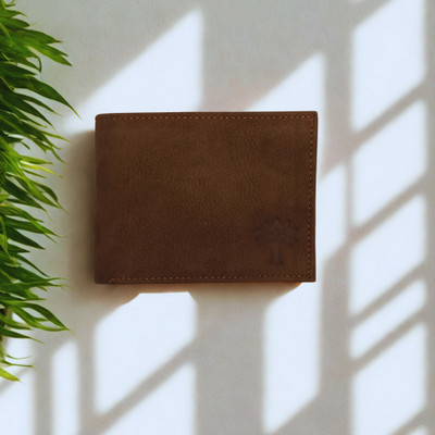 GENTRO Men Casual Brown Genuine Leather Wallet(3 Card Slots)