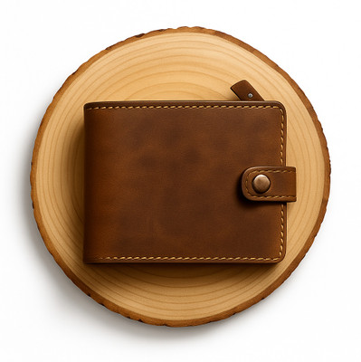 Al-hikma Men Casual, Ethnic, Evening/Party, Formal, Travel, Trendy Brown Genuine Leather Money Clip(10 Card Slots)