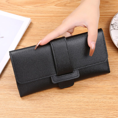 KRAPTICK Women Casual Black Artificial Leather Wallet(12 Card Slots)