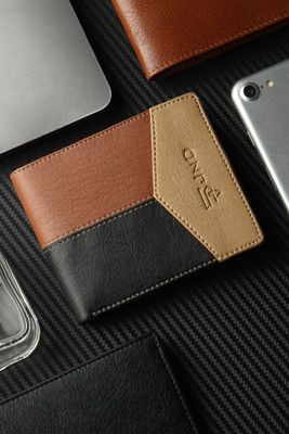 JND Men Casual Beige Artificial Leather Wallet(12 Card Slots)