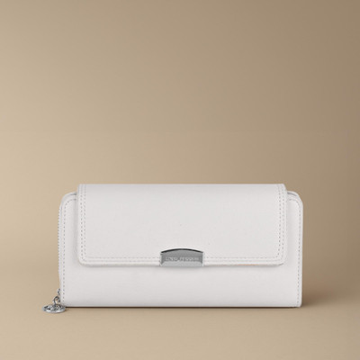 LINO PERROS Women Casual White Artificial Leather Wallet(6 Card Slots)