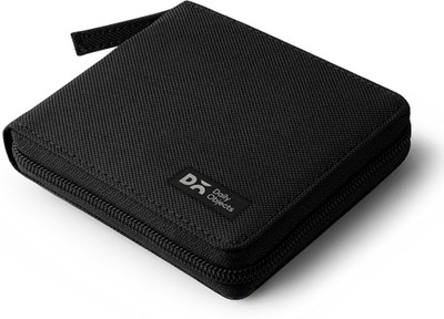 DailyObjects Men & Women Travel Black Canvas Wallet(5 Card Slots)
