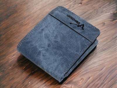 VENISON Men Casual, Evening/Party Blue Artificial Leather Wallet(5 Card Slots)
