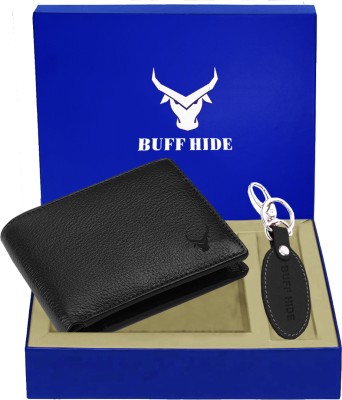 BUFFHIDE Men Casual, Ethnic, Evening/Party, Formal Black Genuine Leather Wallet(8 Card Slots)