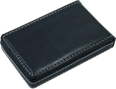 WOOD BAZAR Men & Women Casual, Ethnic, Evening/Party, Travel Black Artificial Leather Card Holder(1 Card Slot)